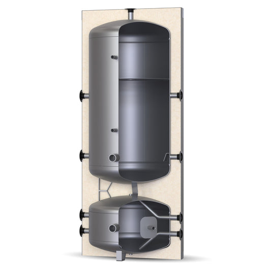 Solarbayer Wärmepumpen Doppelspeicher WP-DF 300/100 Pufferspeicher für Frischwasserstationen
