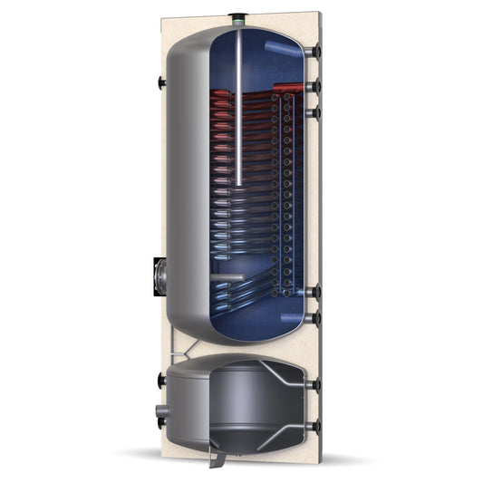 Solarbayer Wärmepumpen Doppelspeicher WP-Kombi 300/100 Kombispeicher (Trinkwasser-/Pufferspeicher)