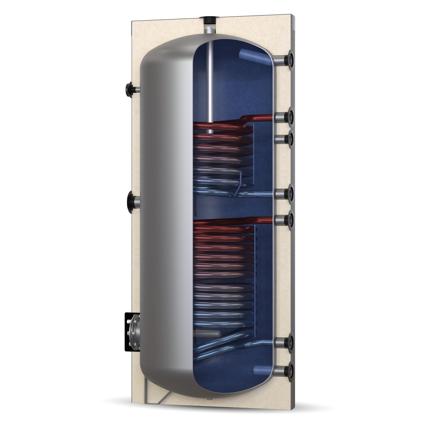 Solarbayer Warmwasserspeicher bivalent BW-2 1000 Solar-Trinkwasserspeicher emailliert 2WT