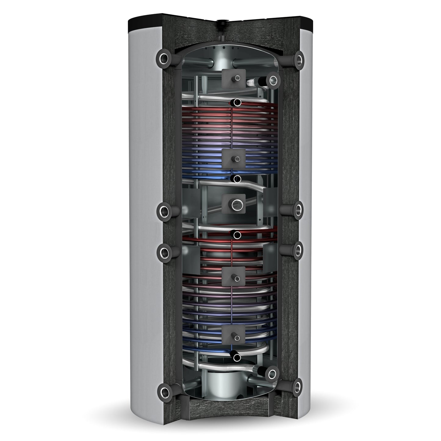 Solarbayer Hygiene-Schichtladespeicher HSK-SLS-2200, Edelstahlwellrohr