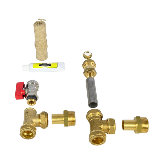 Solarbayer Solartauscher Verschraubungsset für Speicher mit Solartauscher