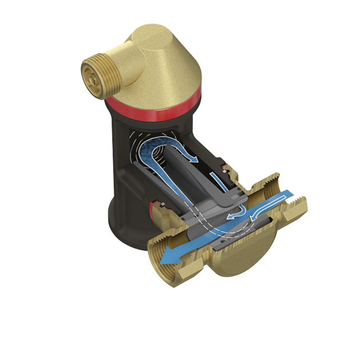 Solarbayer Luftabscheider Heizung 1 1/2" Variabel mit 1 1/2" Innengewinde