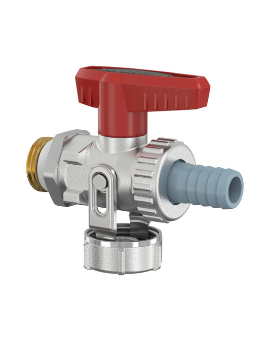 Simplex KFE Kugelhahn 1/2'' Flügelgriff Durchgang, mit Schlauchtülle selbstdichtend F10638