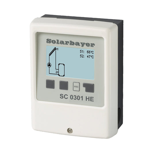 Solarbayer Solarregler Systemregler SC 0301 HE Einkreis Temperatur-Differenzregler