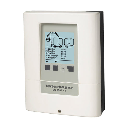 Solarbayer Solarregler Systemregler SC 0807 HE Mehrkreis Temperatur-Differenzregler