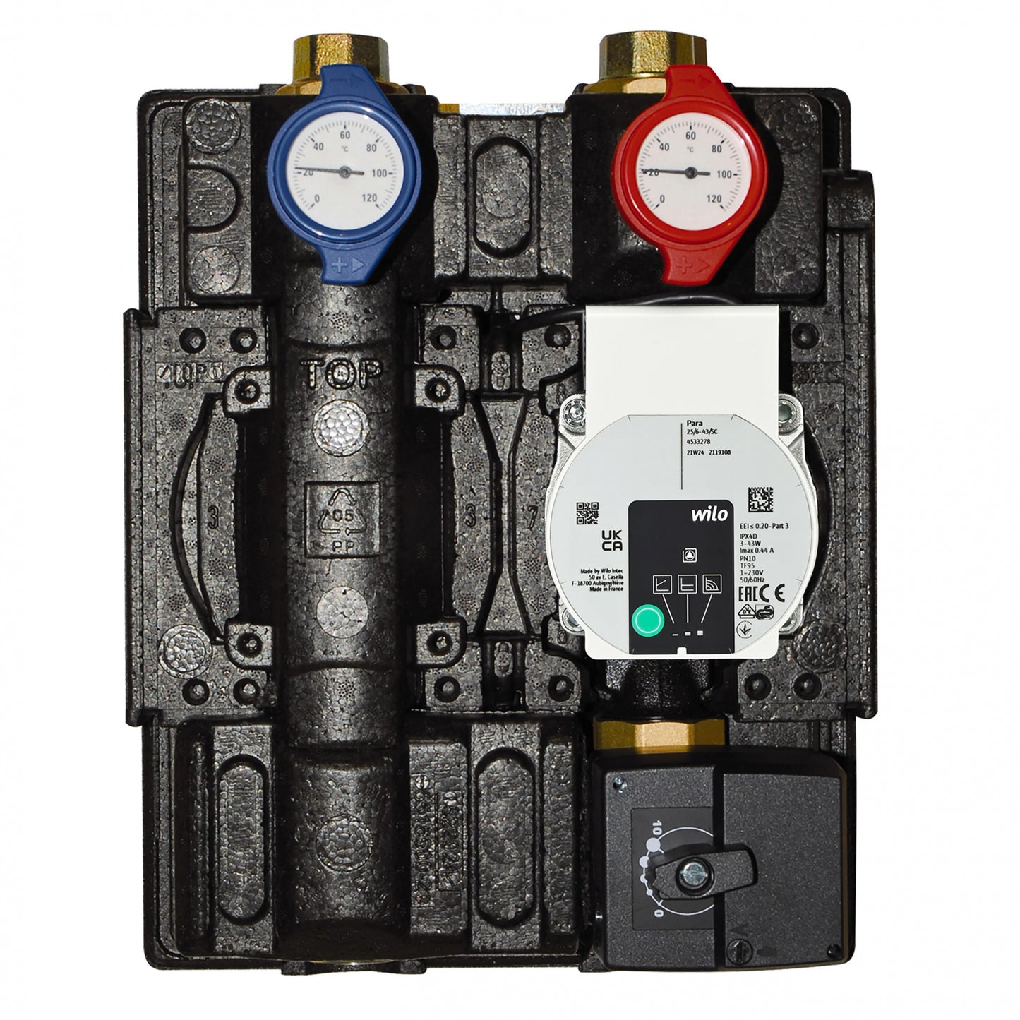 Solarbayer Heizkreisset mit 3-Wege-Mischer HE Pumpe: Wilo PARA 25/6 SC