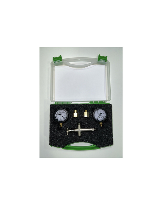 Pumpenprüfkoffer inkl. Manometer und Vakuummeter (mit und ohne Glyzerin)