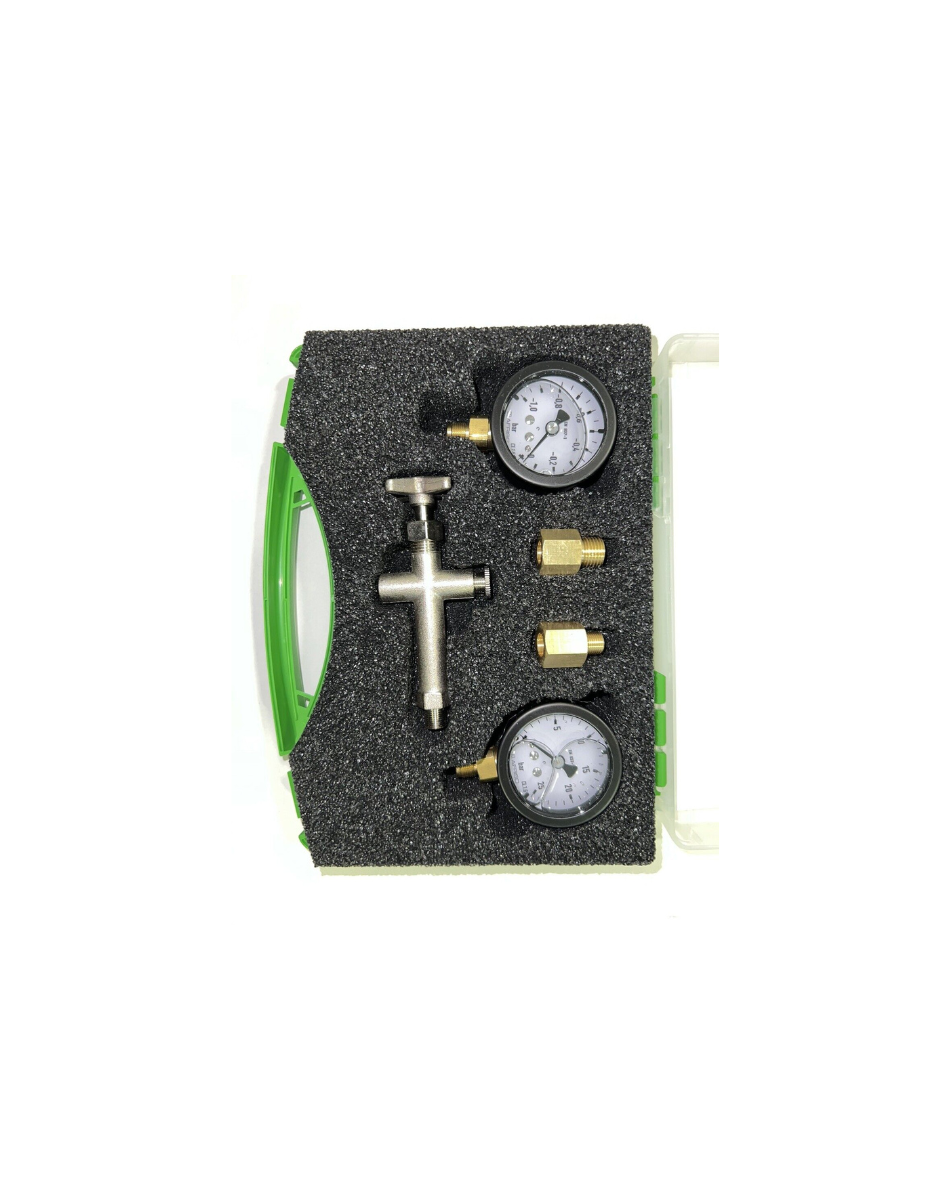 Pumpenprüfkoffer inkl. Manometer und Vakuummeter (mit und ohne Glyzerin)