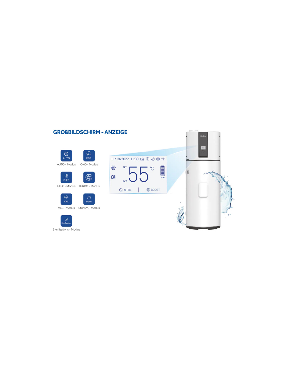 Haier Brauchwasser-Wärmepumpe M7 (bodenstehend, mit Wärmetauscher)
