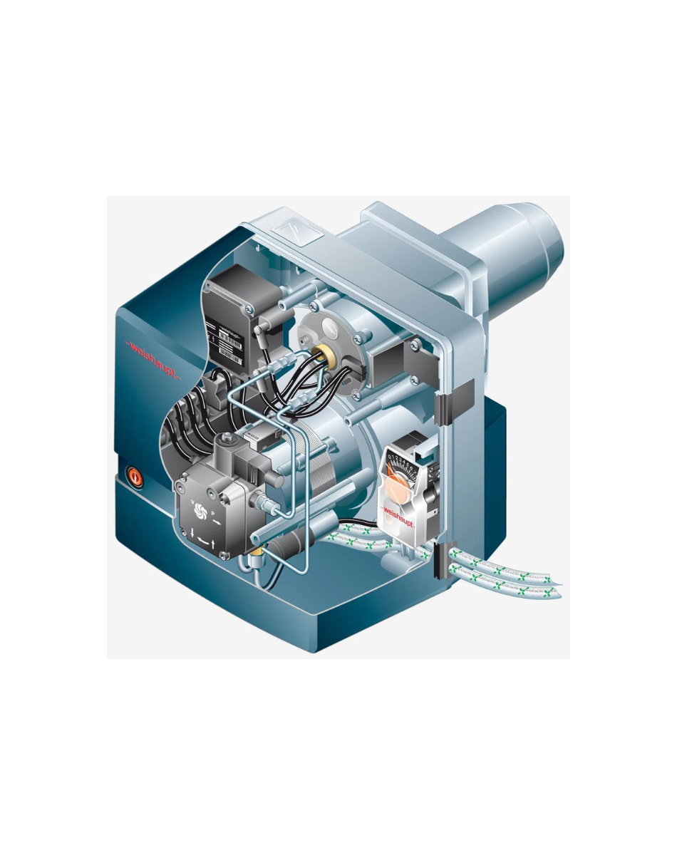 Weishaupt Ölbrenner WL 5/1-B H mit Ölvorwärmung und Stellantrieb, 16,5-40kW