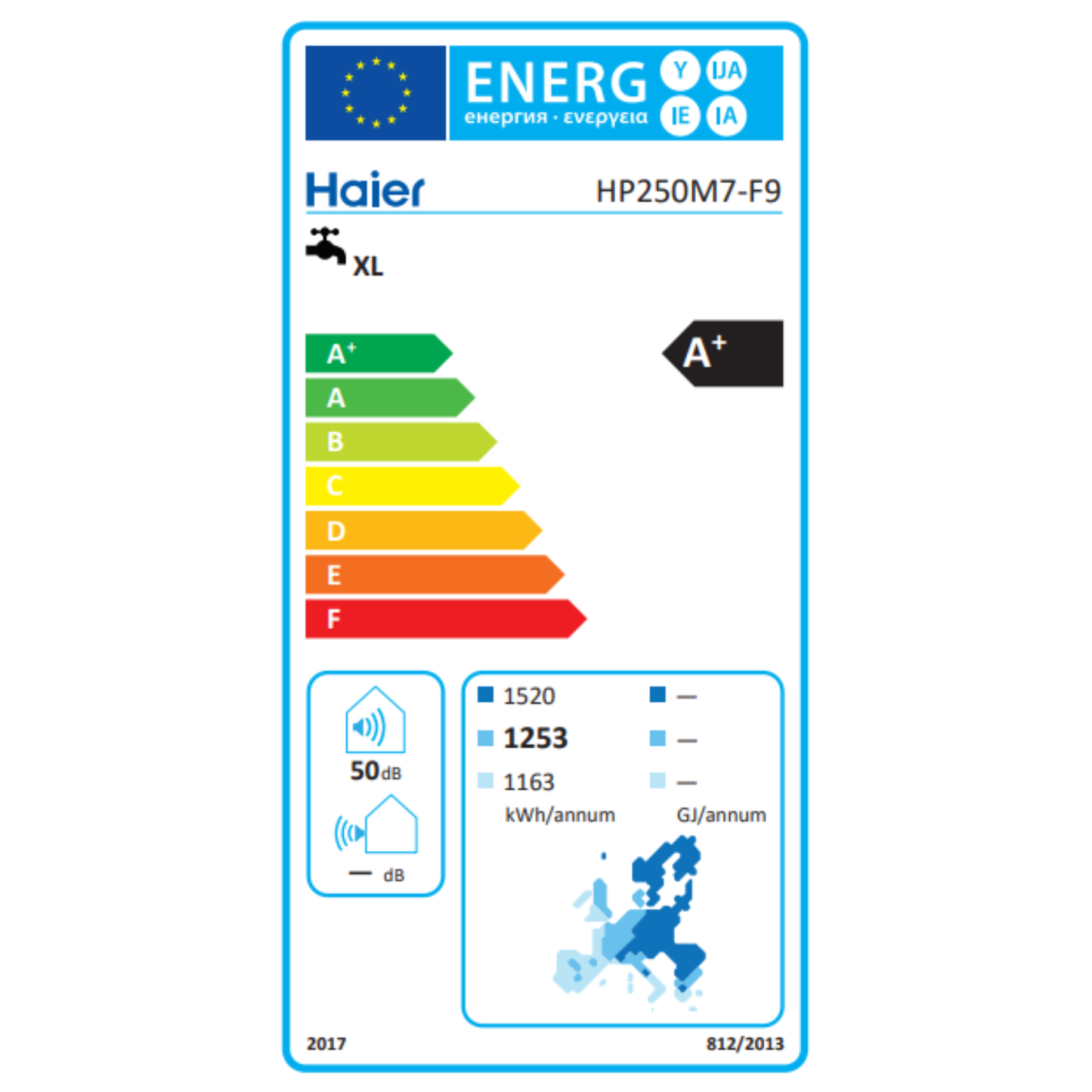Haier Brauchwasserwärmepumpe, HP250M7-F9, R290 250 Liter ohne Wärmetauscher