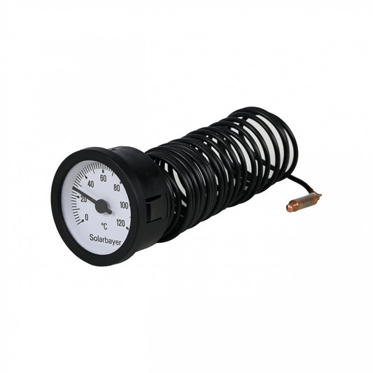 Solarbayer Fernthermometer rund 52mm mit Kapilarleitung 3m