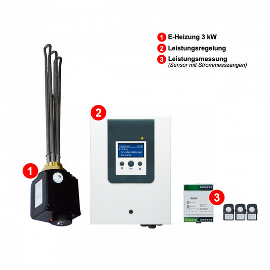 Solarbayer PV Energiemanager 0-3 kW / Stromheizung inkl. Strommessung und Elektroheizstab
