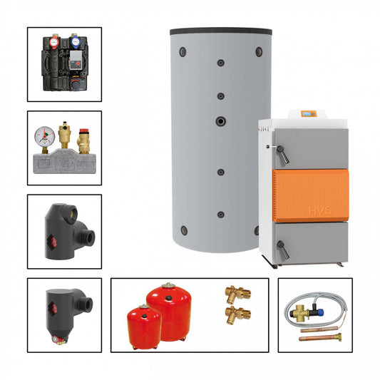 Solarbayer Holzvergaserset HVS E 40-1A Variante A (1x SLS-2200)