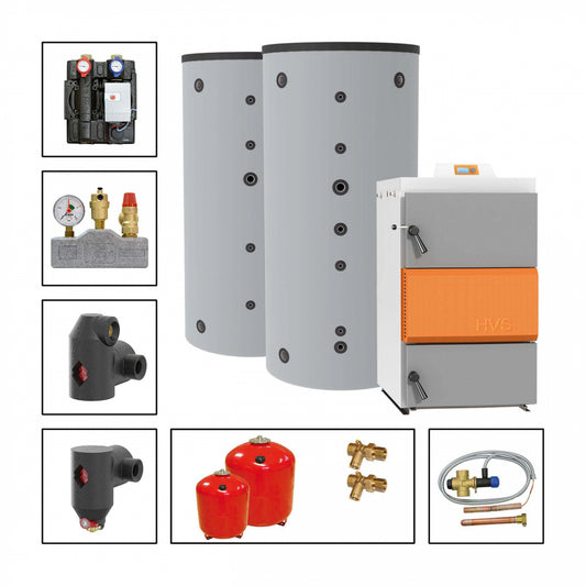 Solarbayer Holzvergaserset HVS E 60-1B Variante B (1x SLS-2200, 1x SLS-2200-S)