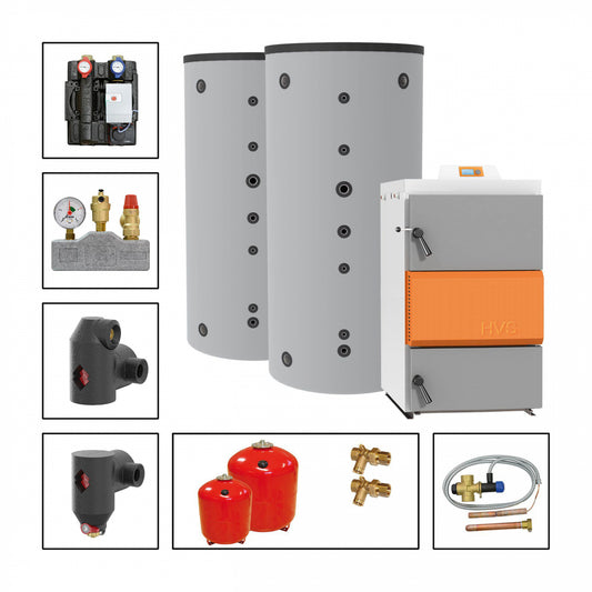 Solarbayer Holzvergaserset HVS E 60-1C Variante C (2x SLS-2200-S)