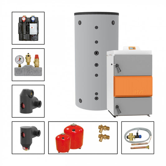 Solarbayer Holzvergaserset HVS E 60-2B Variante B (1x SLS-5000-S)