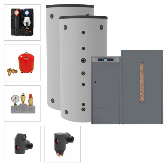 Solarbayer Pelletkesselset PLT-AC 35-1B Variante B (1x SLS-800-S, 1x SLS-800)