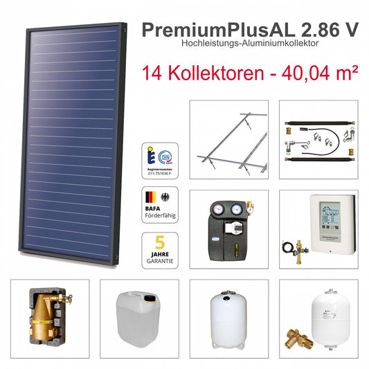 Solarbayer Plus AL Solarpaket 14 - Stock Gesamtfläche Brutto 40,04 m2 vertikal