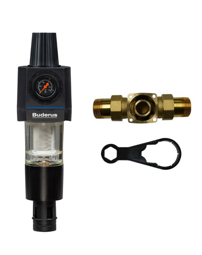 Buderus Logafix Filterkombination 3/4 Zoll mit Druckminderer Rückspülfilter (7738306433)