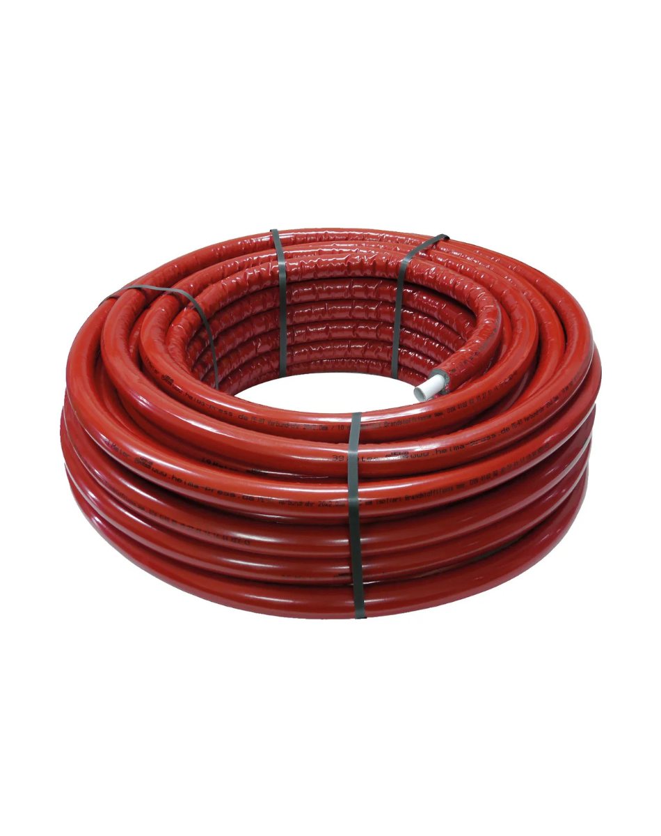 Pipetec Vorgedämmtes Aluminium-Mehr­schicht­verbund­rohr in Rollen, rot 10mm