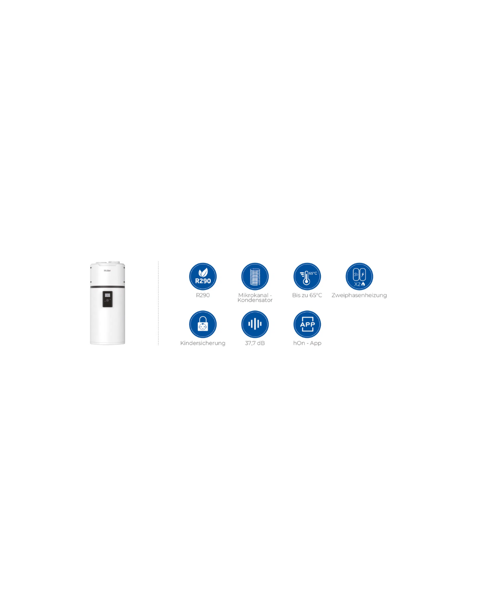 Haier Brauchwasserwärmepumpe M8 (wandhängend) (HP150M8-9, HP110M8-9, HP80M8-9)