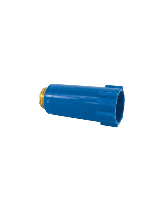 Baustopfen mit Metallgewinde, blau, 1/2"