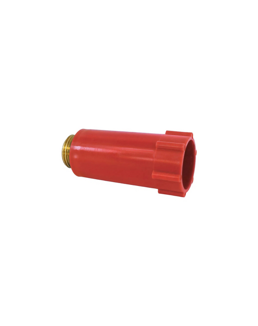 Baustopfen mit Metallgewinde, rot, 1/2"