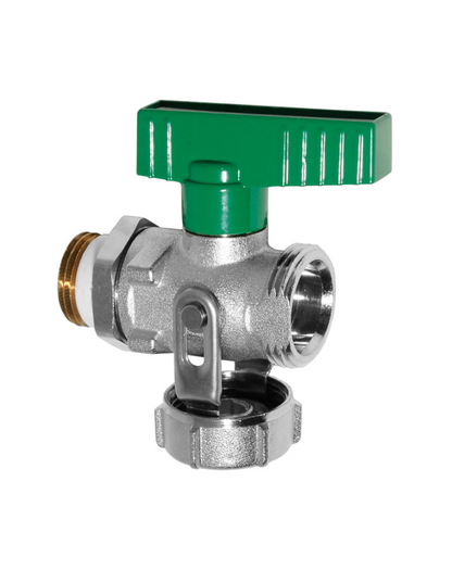 Simplex KFE Kugelhahn 1/2'' Flügelgriff Durchgang, DVGW selbstdichtend, vernickelt F10639